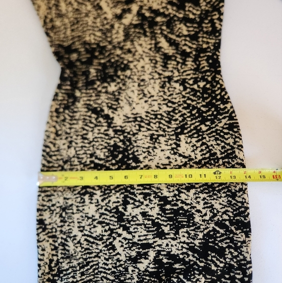 Parker Black Gold Knit Long Sleeve Knit Mini Bodycon Sweater Dress Size XS Cute - Picture 11 of 13